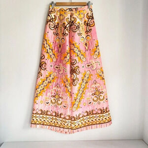 Vintage Prestige Of Boston geometric  Print Colourful quilted Maxi skirt S